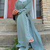 Beading Lace-up Morrocan Abaya