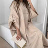 Loose Square print elegant women's robe