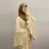 Dubai Flowy Abaya Big Ruffle Sleeve