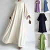 Bishop Sleeve Kebaya Kaftan, Elegant Crew Neck abaya