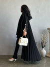 Elegant Button Split Sleeve Abaya