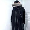 Three Piece elegant pin striped Abaya