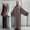 Three Piece elegant pin striped Abaya