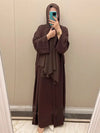 open abaya with flared sleeves