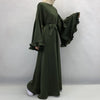 Dubai Flowy Abaya Big Ruffle Sleeve