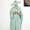 Three Piece elegant pin striped Abaya