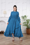 Women's Long Sleeve Ruffle Dress