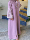 Linen Embroidery Abaya