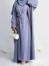 open abaya with flared sleeves